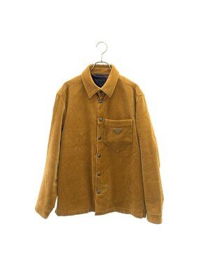 Prada Triangle Plate Corduroy Jacket XS Brown